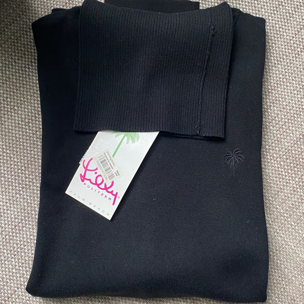 Lilly Pulitzer Black Turtleneck Sweater - L